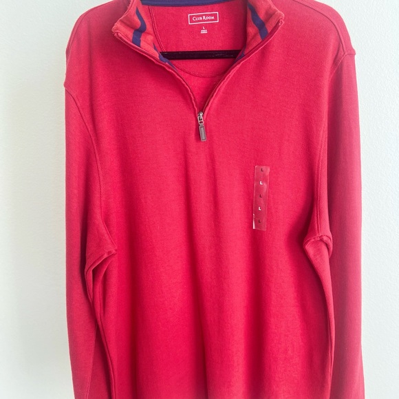 Club room size L full sleeve crew neck with quarter zip - Picture 15 of 15